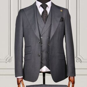 Classic Gray 3 Piece Men's Suit
